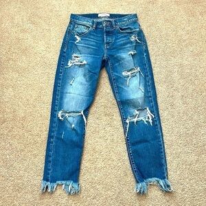 Pistola Mid Rise Distressed Cropped Jeans